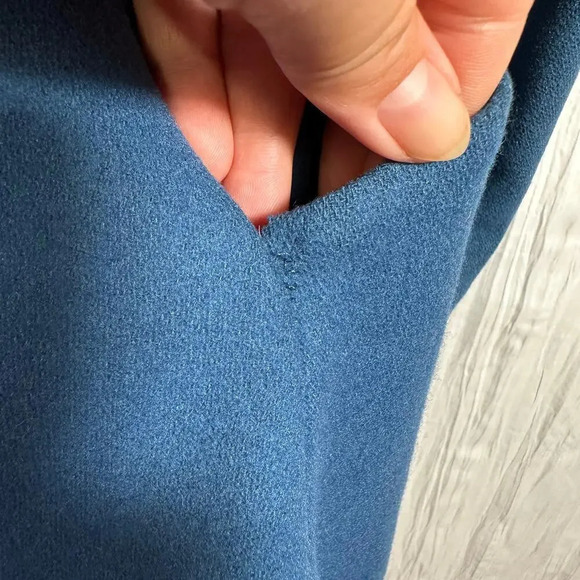 H&M Fit  and Flare Blue Wool Blend Peacoat 8‎ - Picture 7 of 7